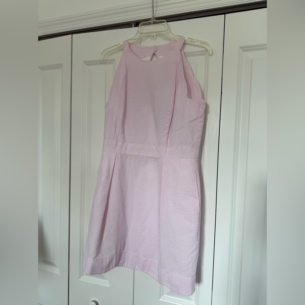 Lauren James Pink Seersucker Dress